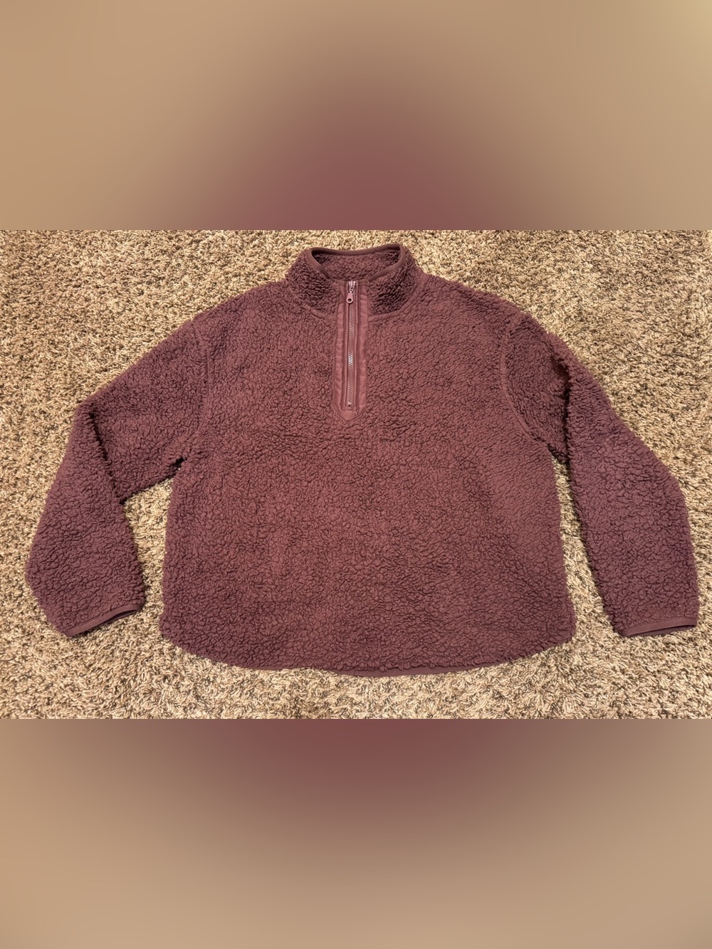 Wallflower Burgundy 3/4 Zip Pullover Fleece